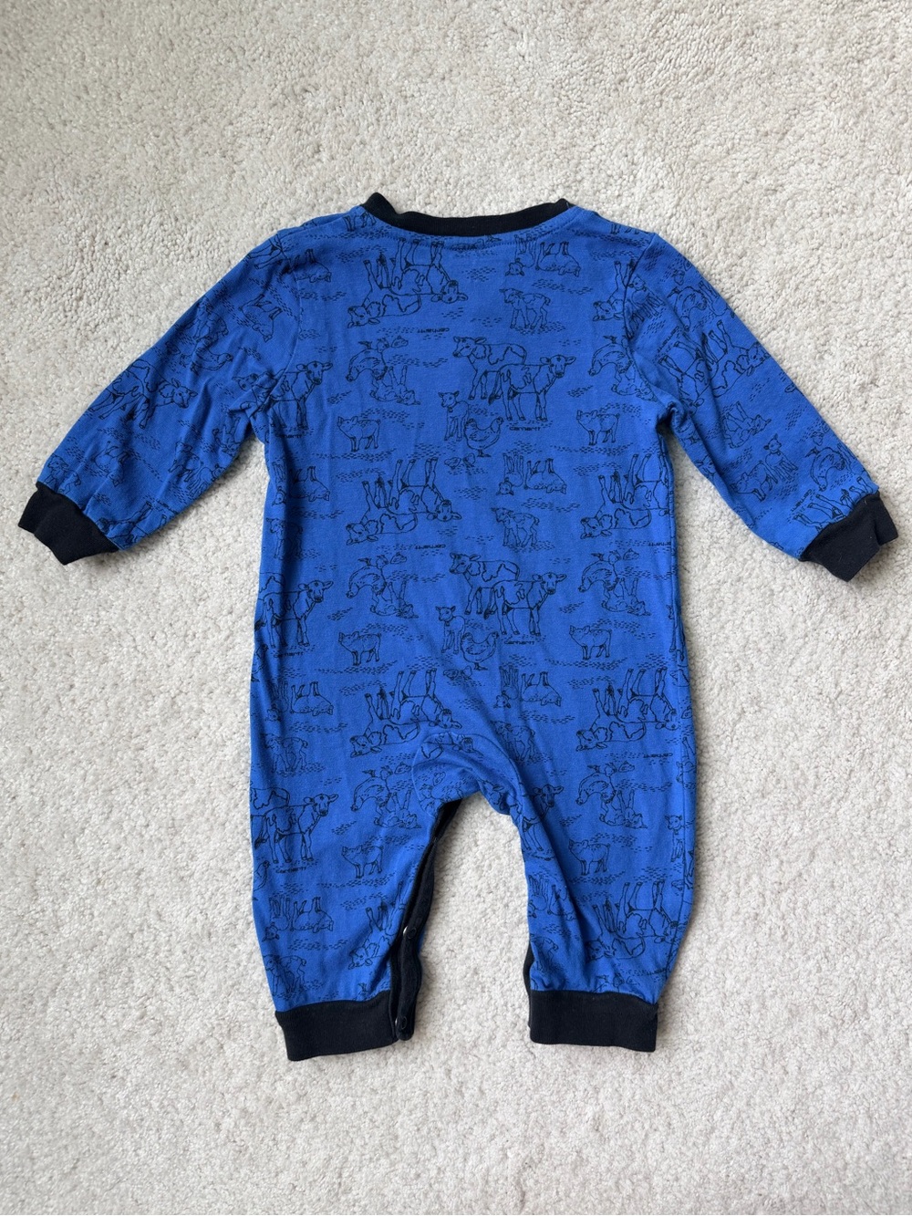 Carhartt Royal Blue One-Piece Bodysuit with Black Trim - Picture 7 of 9